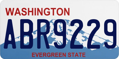 WA license plate ABR9229