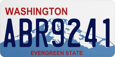 WA license plate ABR9241