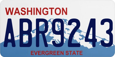WA license plate ABR9243
