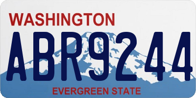 WA license plate ABR9244