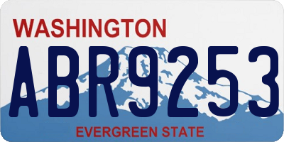 WA license plate ABR9253