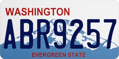 WA license plate ABR9257