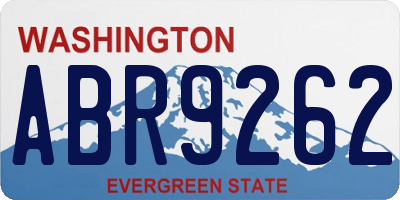WA license plate ABR9262