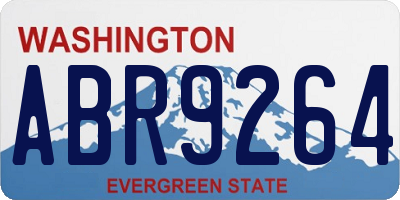 WA license plate ABR9264