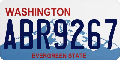 WA license plate ABR9267