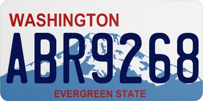WA license plate ABR9268