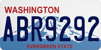WA license plate ABR9292