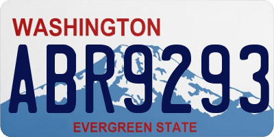 WA license plate ABR9293
