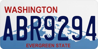 WA license plate ABR9294