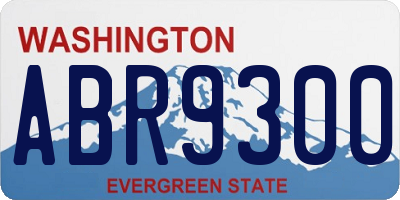 WA license plate ABR9300