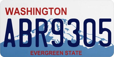 WA license plate ABR9305