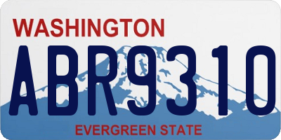 WA license plate ABR9310