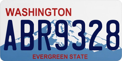 WA license plate ABR9328