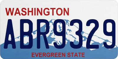 WA license plate ABR9329