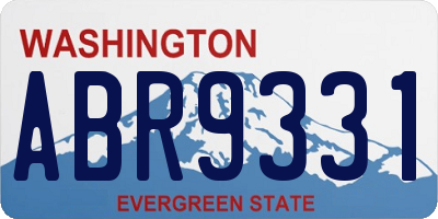 WA license plate ABR9331