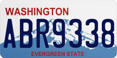 WA license plate ABR9338