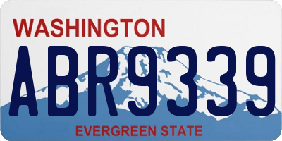 WA license plate ABR9339