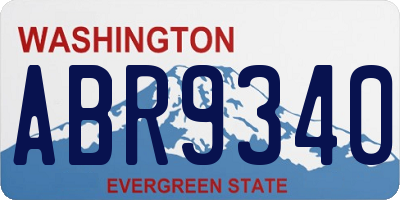 WA license plate ABR9340