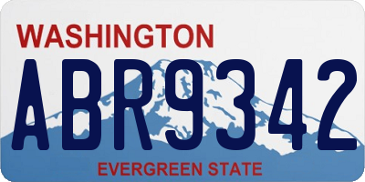 WA license plate ABR9342