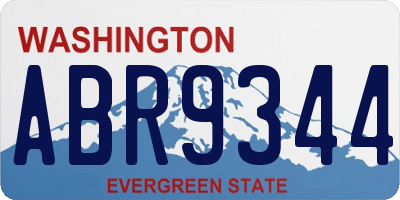 WA license plate ABR9344