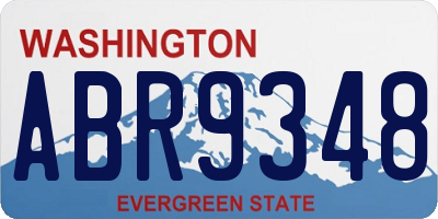 WA license plate ABR9348