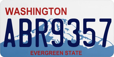 WA license plate ABR9357