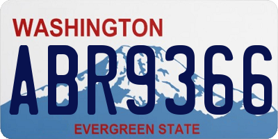 WA license plate ABR9366