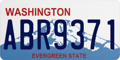 WA license plate ABR9371