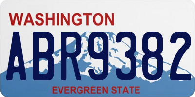 WA license plate ABR9382