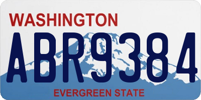 WA license plate ABR9384
