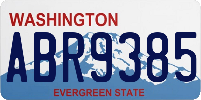 WA license plate ABR9385
