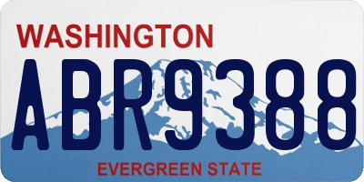 WA license plate ABR9388