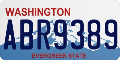 WA license plate ABR9389