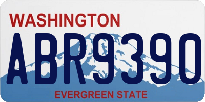 WA license plate ABR9390