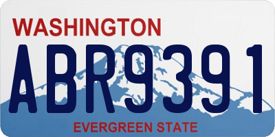 WA license plate ABR9391