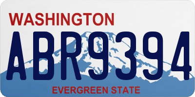 WA license plate ABR9394
