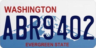 WA license plate ABR9402