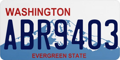 WA license plate ABR9403