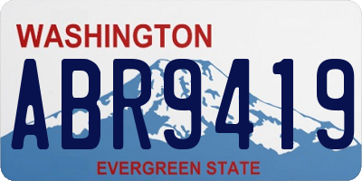 WA license plate ABR9419