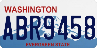 WA license plate ABR9458