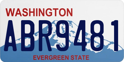 WA license plate ABR9481
