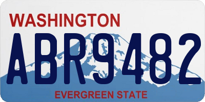 WA license plate ABR9482