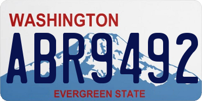 WA license plate ABR9492