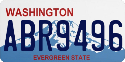WA license plate ABR9496