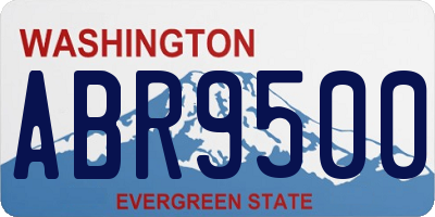 WA license plate ABR9500