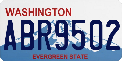 WA license plate ABR9502