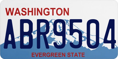 WA license plate ABR9504