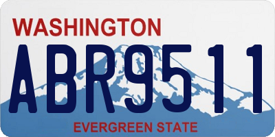 WA license plate ABR9511