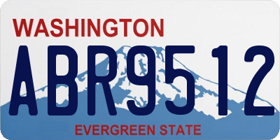 WA license plate ABR9512