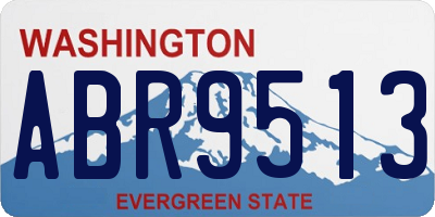 WA license plate ABR9513